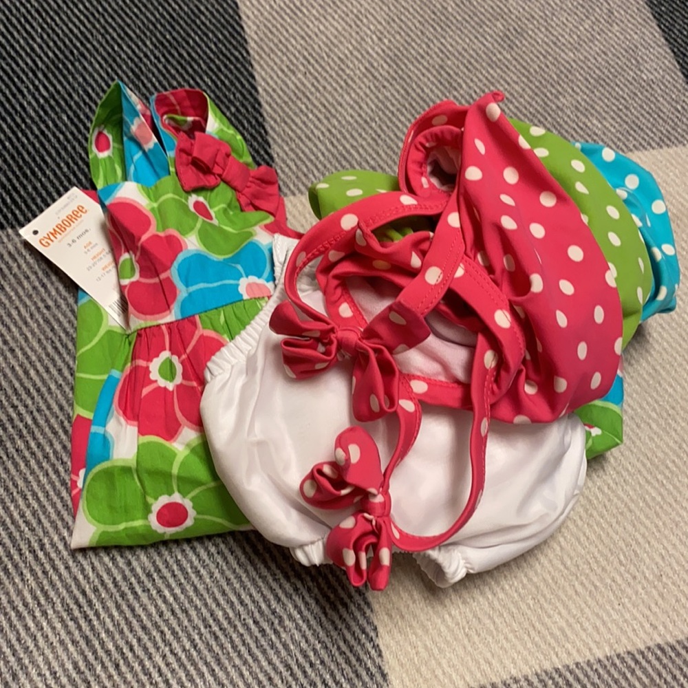 Gymboree Swim Suit and Dress w/ Swim Diaper - Picture 3 of 8